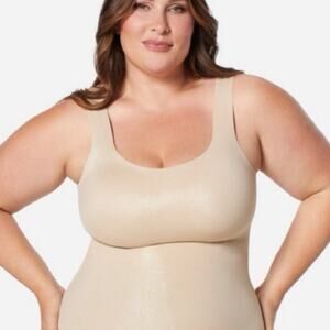 Ruby Ribbon Sleek Shape Tank Sparkle Tan